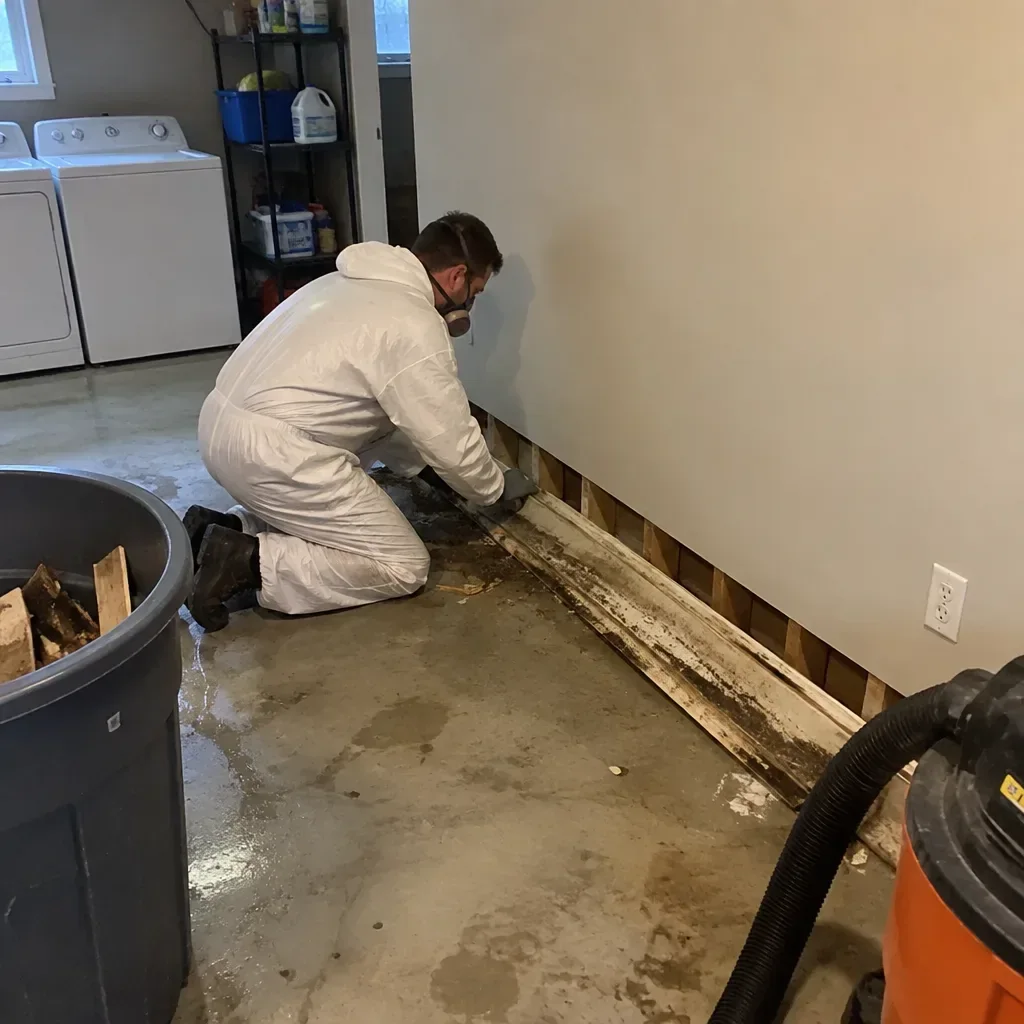 Belongings after a sewer backup in Longmont, CO